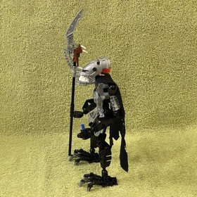 LEGO Bionicle VEZON Figure Only From Set # 8764 but w/ CUSTOM REPLACEMENT CAPE