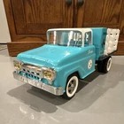 Tonka Pressed Steel Farm Truck Blue White Vintage 1960 Toy Vehicle