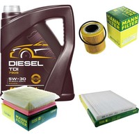 Mann Inspektionspaket 5L Mannol Diesel TDI 5W-30 FüR Opel Corsa D 1.3 Cdti