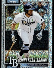 2026 Topps Confetti Parrallel Jonathan Aranda Tampa Bay Rays #326