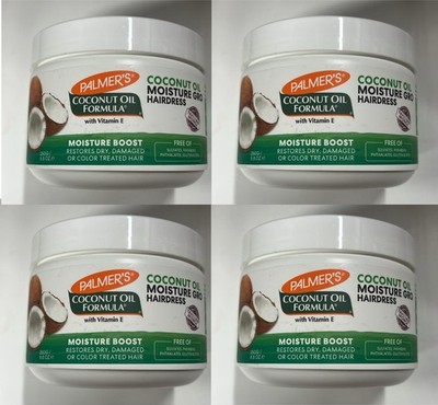 4 x PALMER'S Coconut Oil Formula Moisture Gro Shining Hairdress 250g.