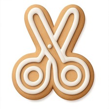 Crafting Scissors Cookie Cutter Stamp, Fondant Clay - 3.2x4
