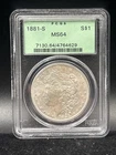 1881-S Morgan Silver Dollar PCGS MS64 90% UNC US Coin F78