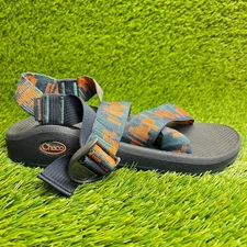 Chaco Z/Cloud 2 Mens Size 8 Green Orange Beach Walking Outdoor Strappy Sandals