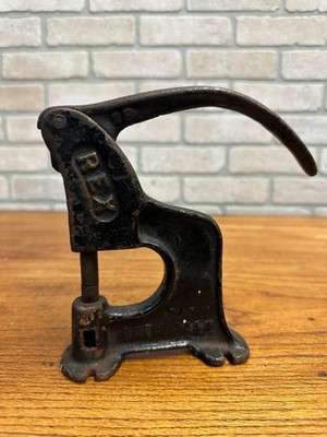 Vintage Rex 27 Rivet leather Table Top Punch Press Tool Cast Iron | eBay