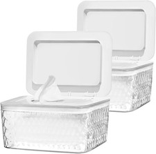 2 Pack Wipes Dispenser Seal-Designed Wipe Dispenser Holder Wipes Case Box for