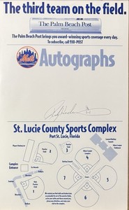 Rickey Henderson💎Autograph💎2000 NY Mets Spring Training Roster Signed(d.2024)