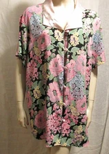 Vintage Victorias Secret Gold Label Nighty Sleep Shirt Gown Pink Floral Size P/S