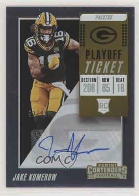 2018 Panini Contenders Playoff Ticket 92/99 Jake Kumerow #172 Rookie Auto RC 8p8