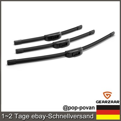 Scheibenwischer + Heckwischer Set für Ford Fiesta V JH JD 2001-2010 ABS 3tlg