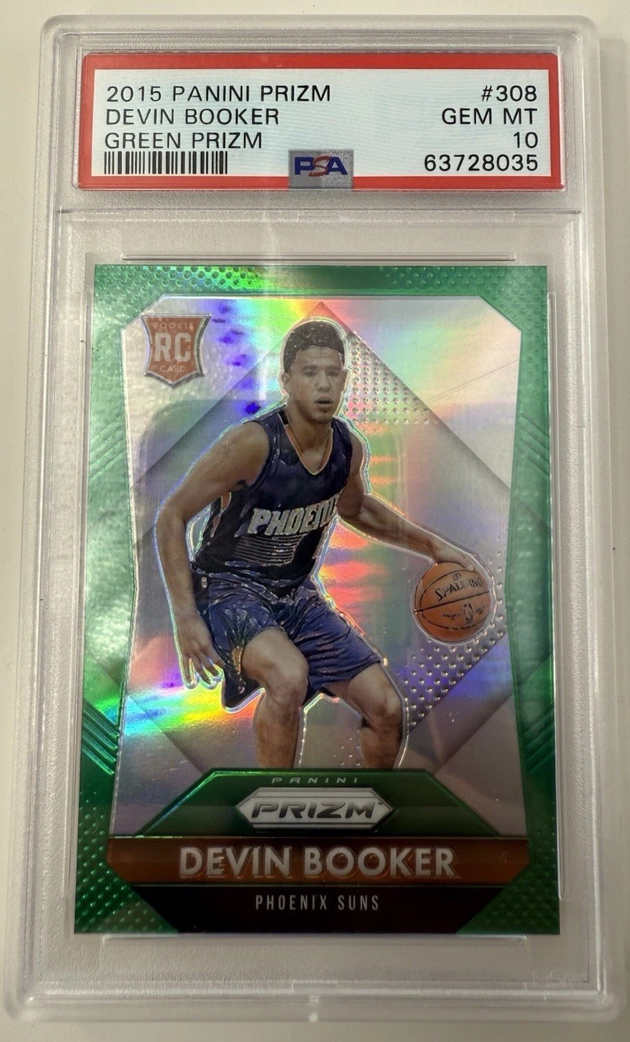 2015-16 Panini Prizm - Devin Booker #308 Green (RC) PSA 10