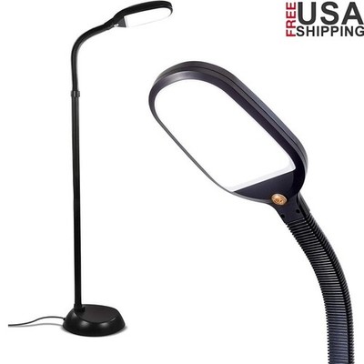 LED Floor Lamp Energy Saving Adjustable Gooseneck Natural Daylight Reading Salon