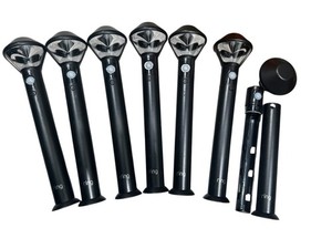 LOT OF 6 Ring Smart Lighting  Pathlight, Motion Activated Black Battery Operated