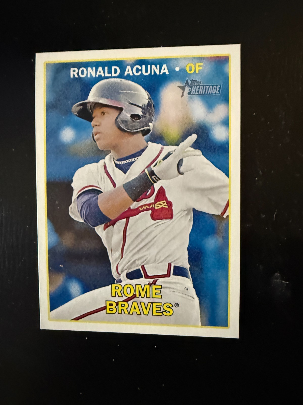 2016 Topps Heritage Minors #165 Ronald Acuna 1st Certified ROOKIE CARD RC Braves