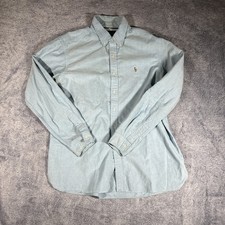 Polo Ralph Lauren Logo Classic Fit Shirt Blue Men's Size XL 100 Cotton