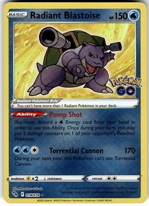 pokemon go blastoise card Radiant - Blastoise Pokemon Go Card |