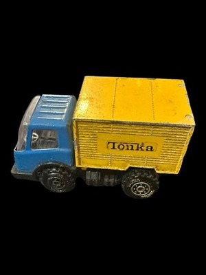 Vintage Tonka Toys Japan Retro Small Blue Yellow Moving Delivery
