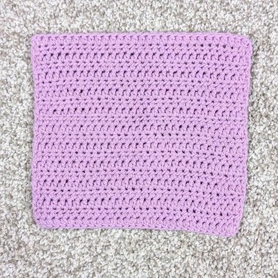 Crochet Washcloth Dishcloth Orchid Cleaning Kitchen Bath Hand Crafted Purple