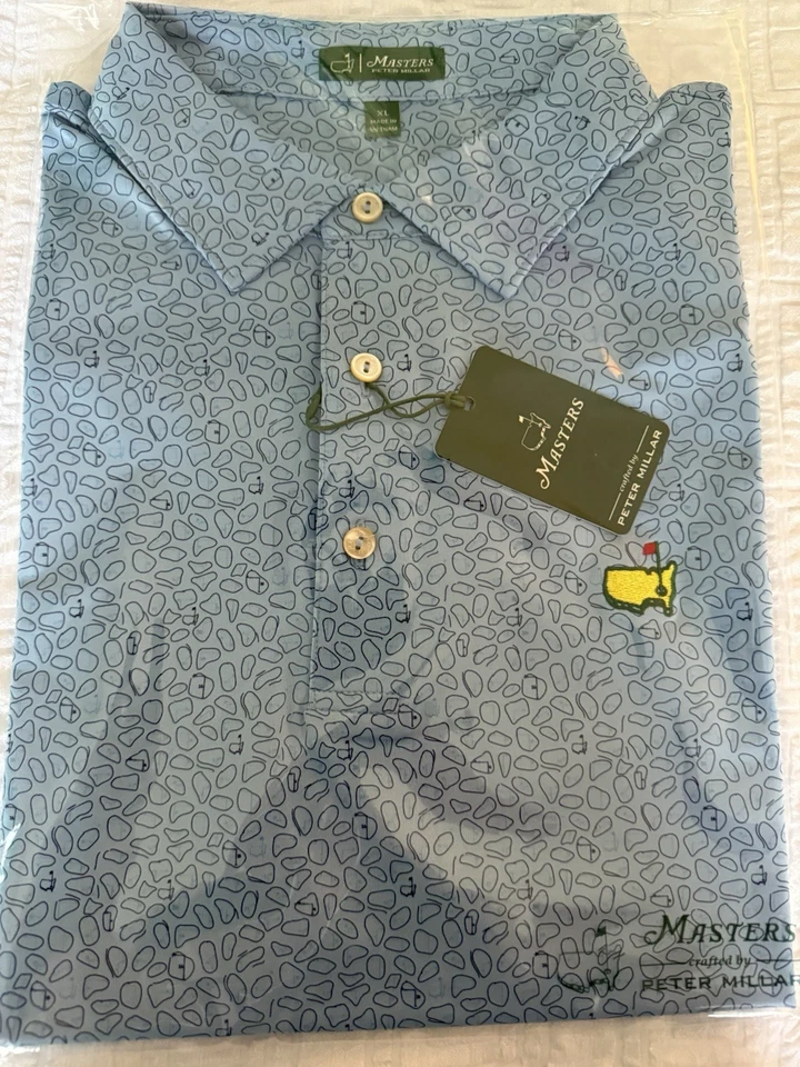 Nuevo polo de golf Masters Peter Millar para hombre 2025 diseño de diseño verde XXL Foto 2 de 4