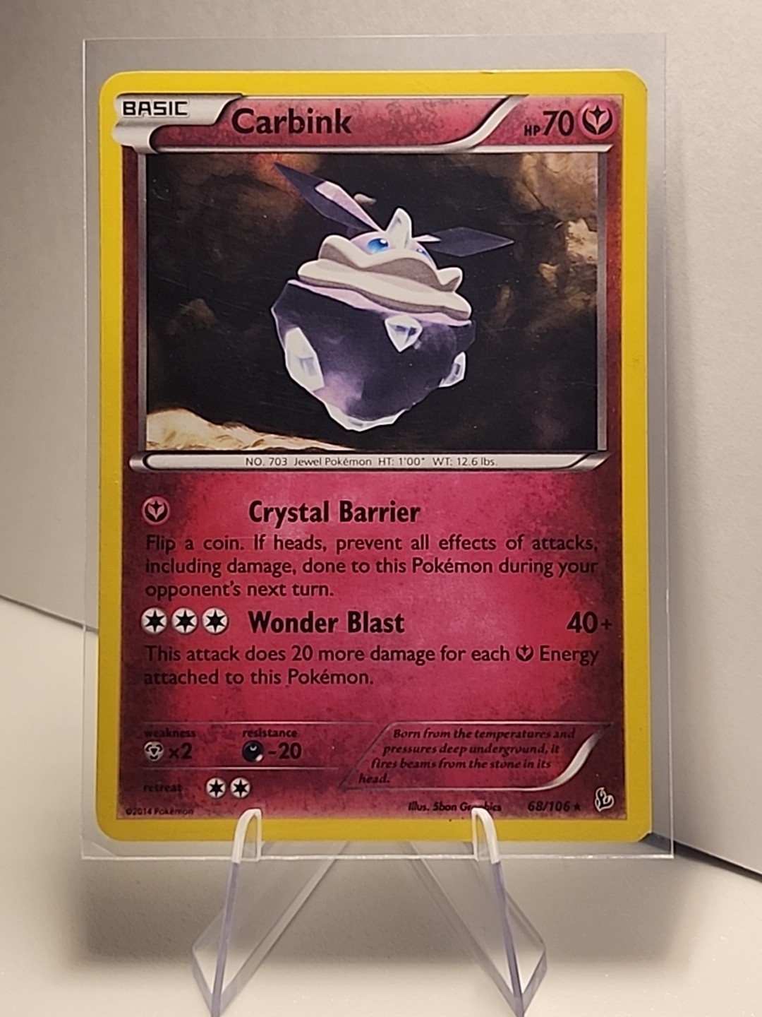 Carbink 68/106 Flashfire Holo Pokémon TCG LP