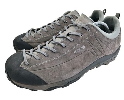 Asolo Shoes Mens Size 12 Gray Suede Waterproof Trail Hiking Sneakers Vibram