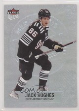 2021-22 Upper Deck Fleer Ultra Medallions Platinum 28/100 Jack Hughes #M-45 u2v
