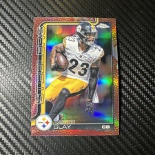 Darius Slay 2025 Topps Chrome Football Leather Refractor Steelers #259