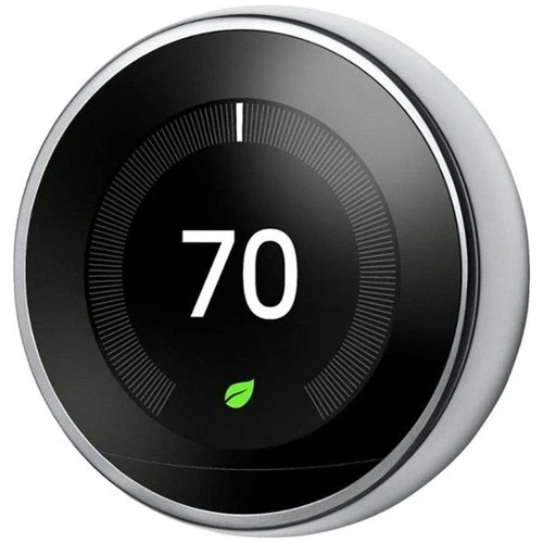 Google Nest Learning Thermostat (A0013) Stainless Steel- New worn box