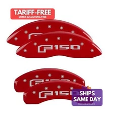 Mgp Caliper Cover 10256SF16RD, Set of 4 Set Of 4 Caliper Covers Red Aluminum 