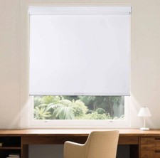 Cordless Blackout Window Roller Shade 29.5  x 72  White Free Stop Blind