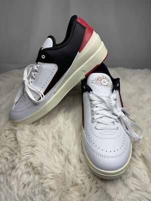 Nike Air Jordan 2 Retro Low Chicago Twist White Black Satin Sz 9.5 W FD4849-106 