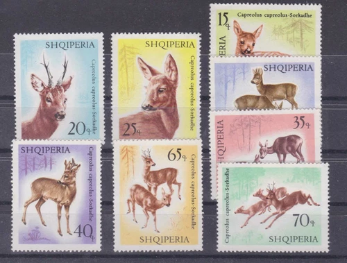 albania 1967 Sc 1043/50,deer,set ,mint no gum,    r490