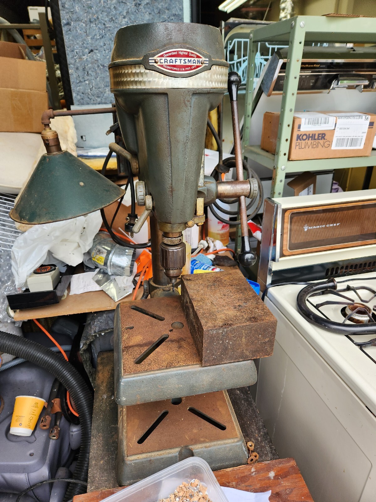 Vintage Craftsman Bench Top Drill Press W Light Model 103.23640 eBay