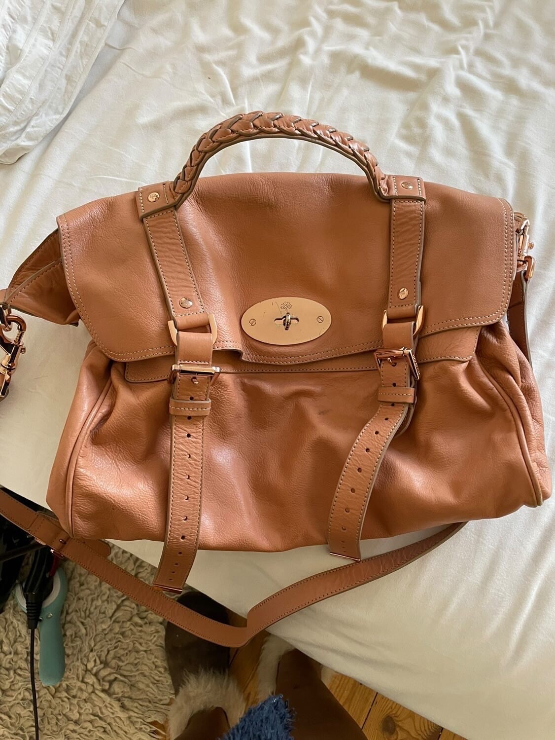 Mulberry Alexa Peach/Nude -Top Handle Shoulder Bag eBay