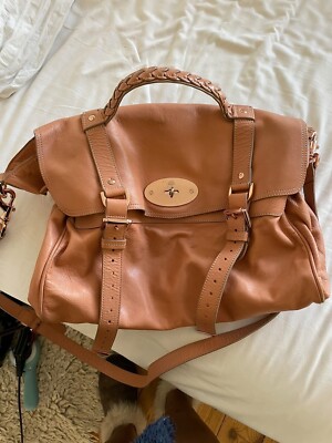 Mulberry Alexa Peach/Nude -Top Handle Shoulder Bag | eBay