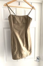 Ladies Gold Dress Size 8 Petite Pretty Little Thing Evening BNWT Unique Preowned