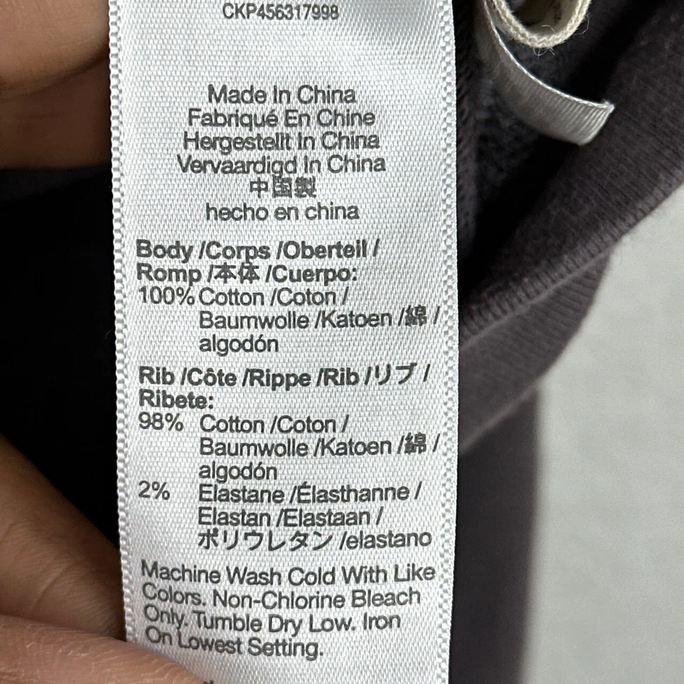 Madewell Sweatshirt Womens Small Grey Tie-Dye Long Sleeve Crew Neck Casual Boho - Image 4 of 4