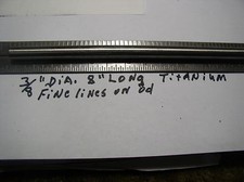 3/8" TITANIUM ROUND ROD BAR 6 AL-4VELI 1 pc. 8" LONG MEDICAL GRADE 23 POLISHED