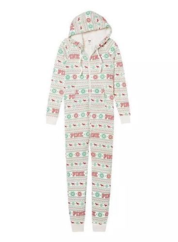 Victoria'secret Rosa Capucha Sherpa Guinga largo Jane Pijama Ropa para  dormir | eBay