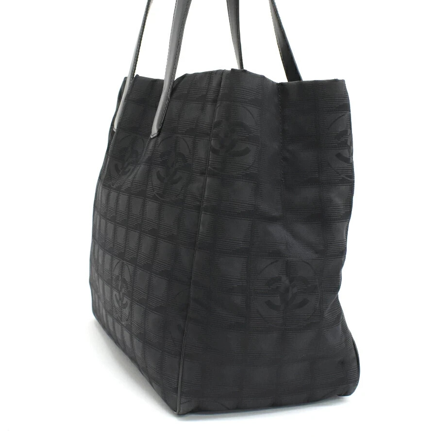 CHANEL New Travel Line Nylon Tote Bag Black Women | eBay