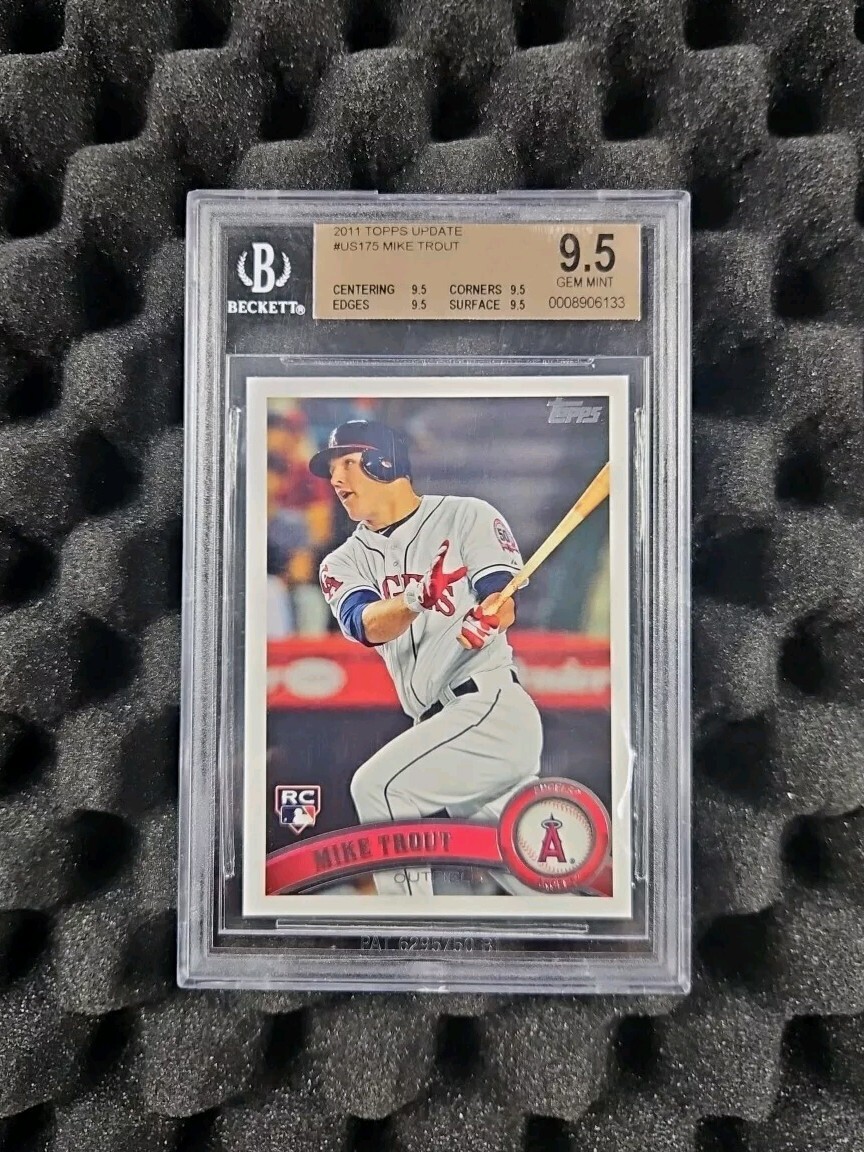 2011 Topps Update #US175 Mike Trout Angels RC Rookie BGS 9.5 TRUE GEM MINT RARE