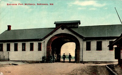 #ad Entrance to Fort McHenry Baltimore Maryland MD Postcard $4.05