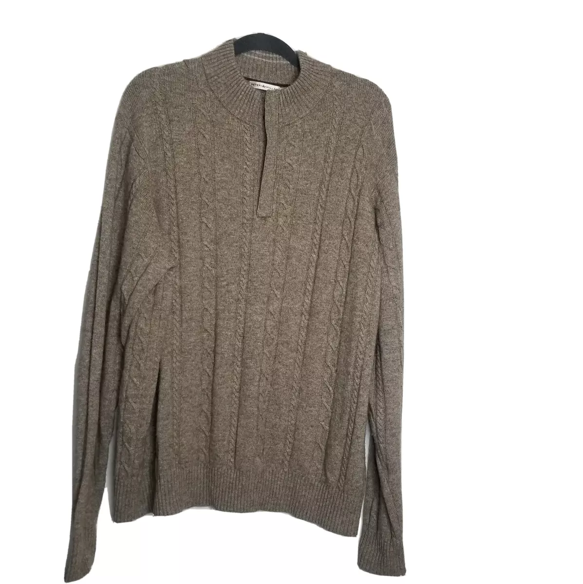 Peter Millar Men's Wool/Yak/ Cashmere Crown Fleece 1/4 Zip Pullover Sweater XL