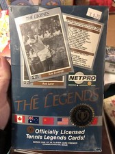 1991 Netpro The Legends Sealed Box 40 Packs Series 1 - Arthur Ashe, Rod Laver