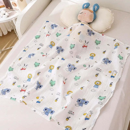70x70cm Baby Blanket Ultra Soft Organic Cotton Newborn Swaddle Wrap Dual Layers - Picture 21 of 26