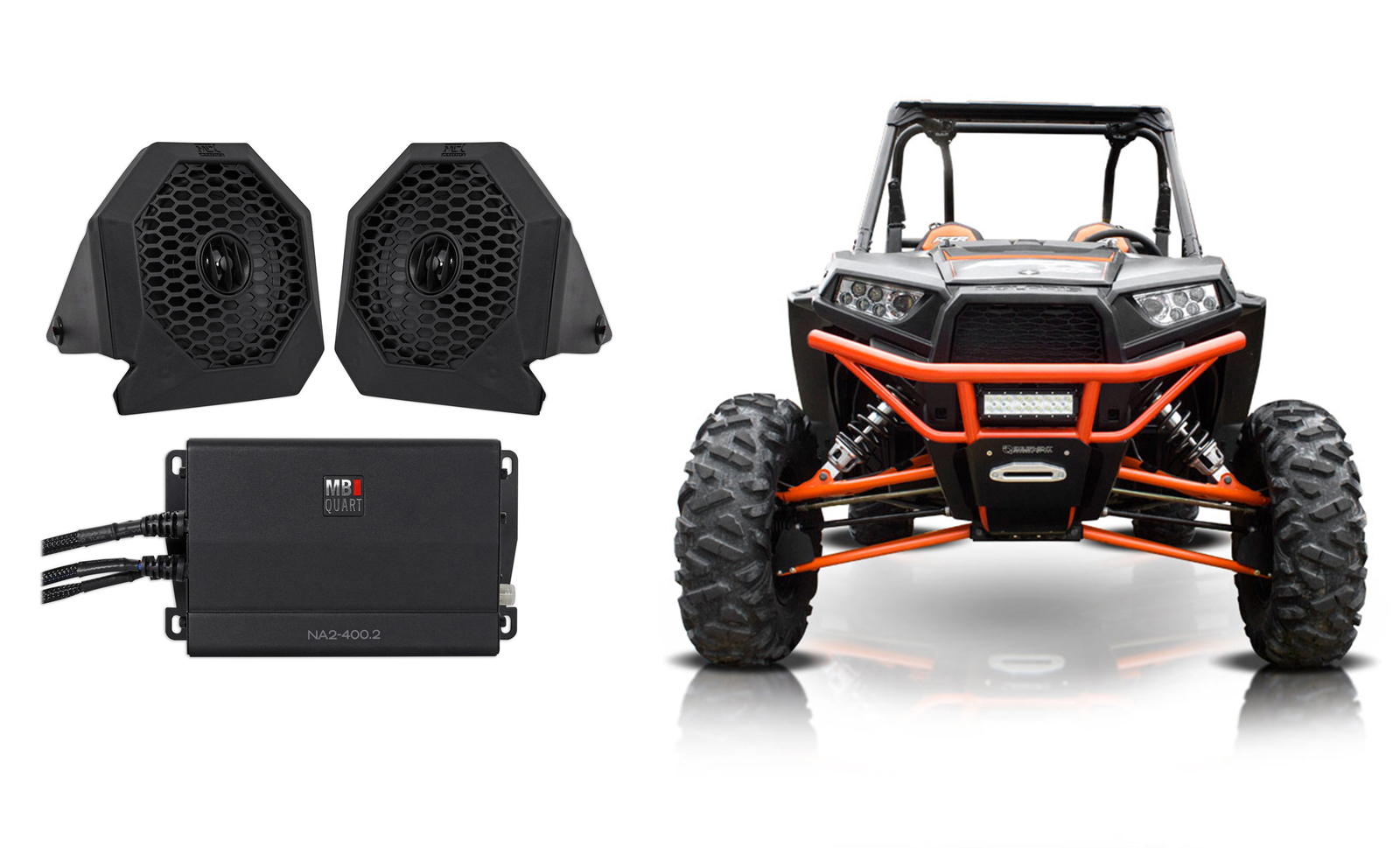 Динамики MTX RZRPOD65 65 мощностью 130 Вт с каркасным креплением на приборной панели Усилитель для Polaris RZRUTV 39490₽