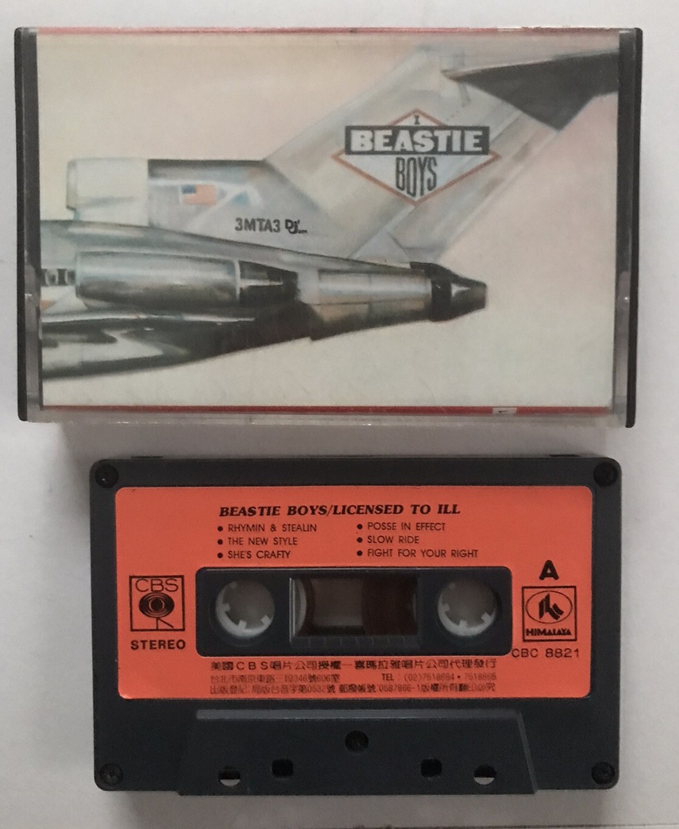 1986 Beastie Boys Licensed To Ill Taiwan 12 Tracks Cassette