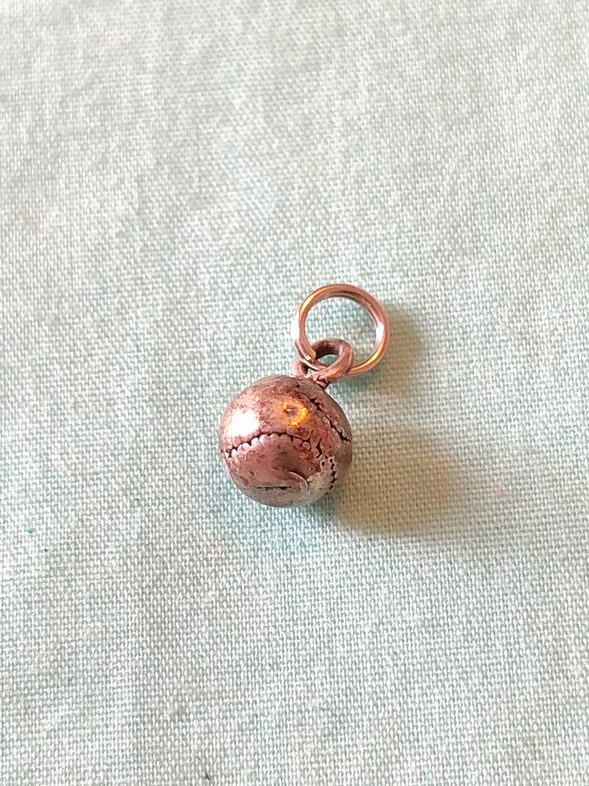 Vtg Antique Solid Sterling Baseball Dangle Pendan… - image 4