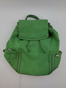 green drawstring backpack