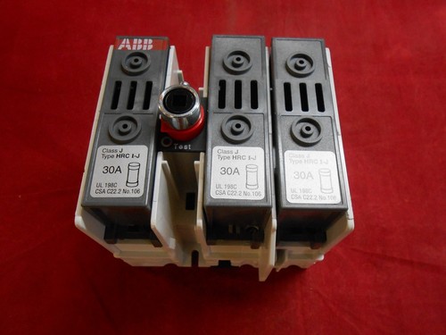 ABB OS30AJ12 FUSE SWITCH: 30AMP 600VAC CLASS J FUSED SWITCH - NEW IN BOX